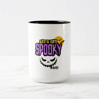 Laten we spookachtige Halloween-Mok krijgen Tweekleurige Koffiemok