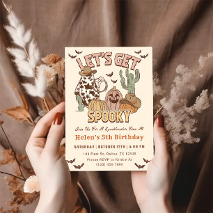 Laten we spooky 5th Birthday Western Party krijgen Kaart