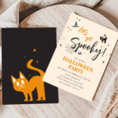 Laten we Spooky Cat Halloween Party krijgen Kaart