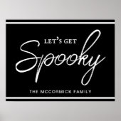 Laten we Spooky Chic Script Typography Halloween m Poster (Voorkant)