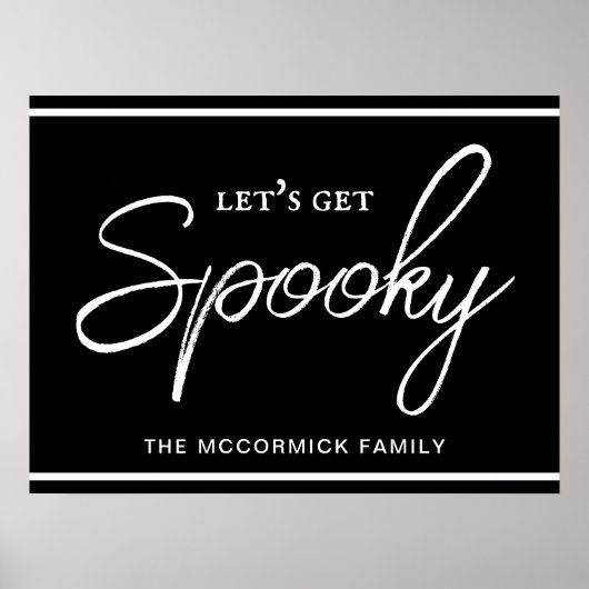 Laten we Spooky Chic Script Typography Halloween m Poster (Voorkant)