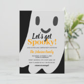 Laten we Spooky Ghost Halloween halen Kaart (Staand voorkant)