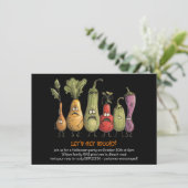 LATEN WE SPOOKY GROENTEN ETEN! Halloween Kaart (Staand voorkant)