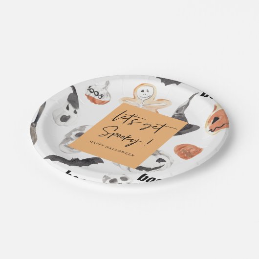 Laten we Spooky halen | Halloween-partij Papieren Bordje (Gekanteld)