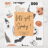Laten we Spooky halen | Halloween-partij | Wijn Etiket (Enkel label)