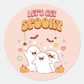 Laten we Spooky halen Ronde Sticker (Voorkant)