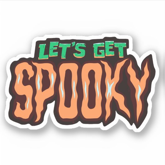 Laten we Spooky halen Sticker (Voorkant)