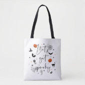 Laten we spooky Halloween canvas tas te krijgen (Voorkant)