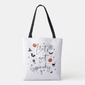 Laten we spooky Halloween canvas tas te krijgen (Achterkant)