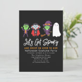 Laten we Spooky Halloween Costume Party halen Kaart (Staand voorkant)