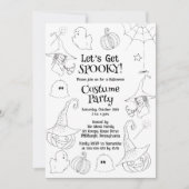 Laten we Spooky Halloween Costume Party halen Kaart (Voorkant)