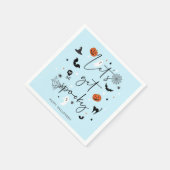 Laten we spooky Halloween Party Blue krijgen Servet (Hoek)