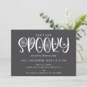 Laten we SPOOKY Halloween Party halen Kaart (Staand voorkant)