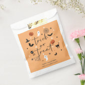 Laten we spooky Halloween Party Sinaasappel krijge Bedankzakje (Gezegeld)