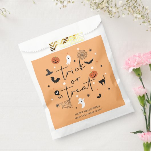 Laten we spooky Halloween Party Sinaasappel krijge Bedankzakje (Gezegeld)