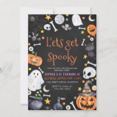 Laten we Spooky Halloween Party Verjaardag krijgen Kaart (Voorkant)