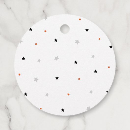 Laten we spooky Halloween Party wit Bedankjes Labels (Achterkant)