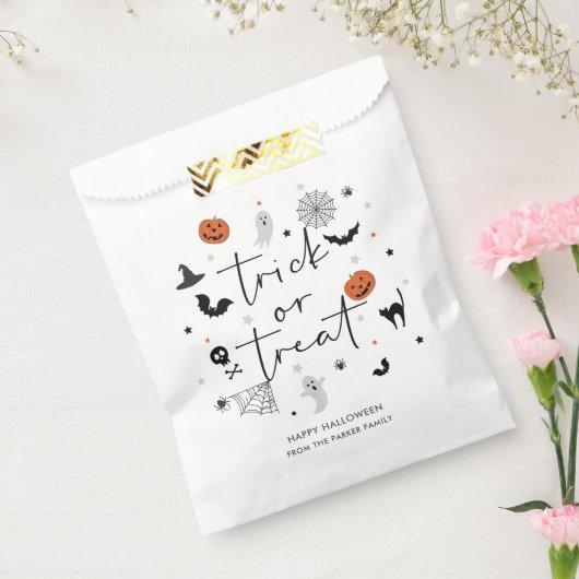 Laten we spooky Halloween Party wit Bedankzakje (Gezegeld)