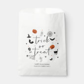 Laten we spooky Halloween Party wit Bedankzakje (Voorkant)