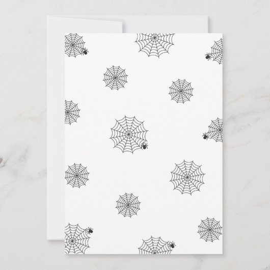 Laten we spooky Halloween Party wit Kaart (Achterkant)