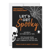 Laten we spooky Halloween Party Zwart krijgen