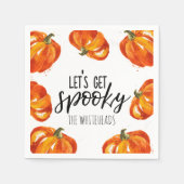 Laten we Spooky Halloween Pumpkin halen Servet (Voorkant)