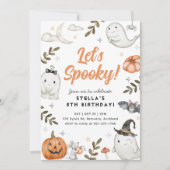 Laten we Spooky Halloween Verjaardag Uitnodiging (Voorkant)