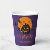 Laten we spooky Halloween verjaardagsfeestje krijg Papieren Bekers (Achterkant)