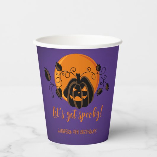 Laten we spooky Halloween verjaardagsfeestje krijg Papieren Bekers (Voorkant)