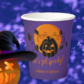 Laten we spooky Halloween verjaardagsfeestje krijg Papieren Bekers