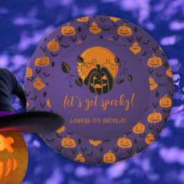 Laten we spooky Halloween verjaardagsfeestje krijg Papieren Bordje