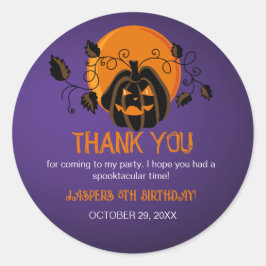 Laten we spooky Halloween verjaardagsfeestje krijg Ronde Sticker