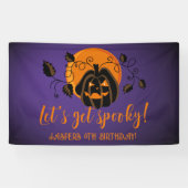 Laten we spooky Halloween verjaardagsfeestje krijg Spandoek (Horizontaal)