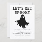Laten we Spooky Modern Chic Halloween Party krijge Kaart (Voorkant)