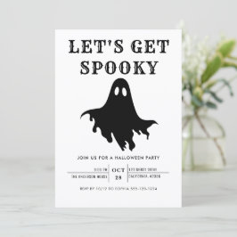 Laten we Spooky Modern Chic Halloween Party krijge Kaart