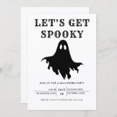 Laten we Spooky Modern Chic Halloween Party krijge Kaart (Voorkant / Achterkant)