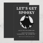 Laten we Spooky Modern Chic Halloween Party Uitnod Kaart (Voorkant / Achterkant)