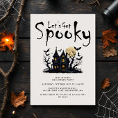 Laten we Spooky Modern Volwassenen Halloween Party Kaart