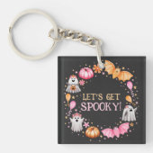 Laten we Spooky Pastel Halloween halen Sleutelhanger (voorkant)