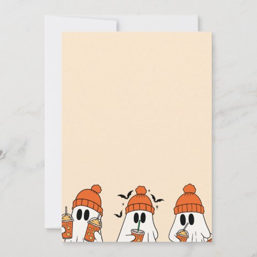 Laten we Spooky Pumpkin Ghost Halloween Party krij Kaart (Achterkant)