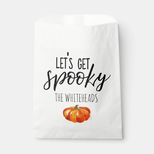 Laten we Spooky Pumpkin Halloween pakken Bedankzakje (Voorkant)