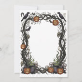 Laten we Spooky Pumpkin & Vines Halloween Party kr Kaart (Achterkant)