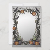 Laten we Spooky Pumpkin & Vines Halloween Party kr Kaart (Achterkant)