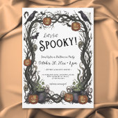 Laten we Spooky Pumpkin & Vines Halloween Party kr Kaart