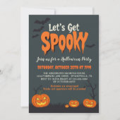 Laten we Spooky  Retro Halloween Party krijgen Kaart (Voorkant)
