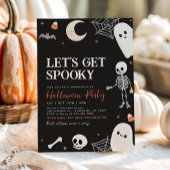 Laten we Spooky Schattigee Ghost Halloween Party k Kaart