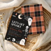 Laten we Spooky Schattigee Ghost Halloween Party k Kaart