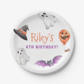 Laten we Spooky Schattigee Halloween verjaardagsfe Papieren Bordje (Voorkant)