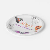Laten we Spooky Schattigee Halloween verjaardagsfe Papieren Bordje (Gekanteld)