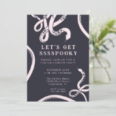 Laten we spooky Snake Halloween Party krijgen Kaart (Staand voorkant)